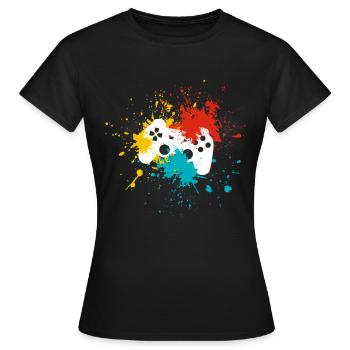 Console de jeu - T-shirt Femme - noir - Devant - AI Model Female 172 dark (172cm)