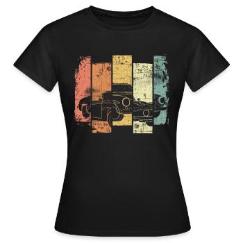 Oldtimer Cabrio - Frauen T-Shirt - Schwarz - Vorne - AI Model Female 172 dark (172cm)