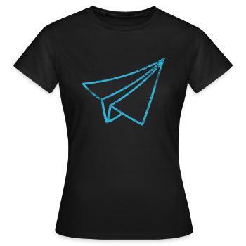 Aviateur - T-shirt Femme - noir - Devant - AI Model Female 172 dark (172cm)