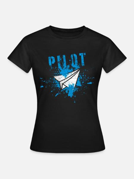 Pilot - Frauen T-Shirt - Schwarz
