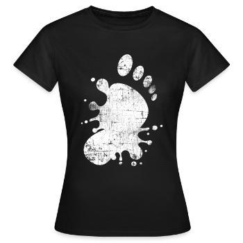 Fuß - Frauen T-Shirt - Schwarz - Vorne - AI Model Female 172 dark (172cm)