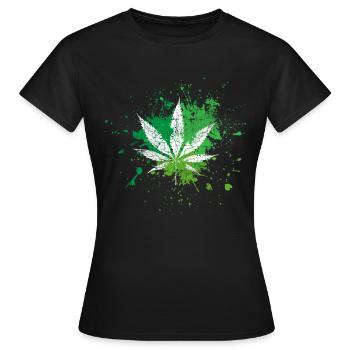 Cannabis - T-shirt Femme - noir - Devant - AI Model Female 172 dark (172cm)