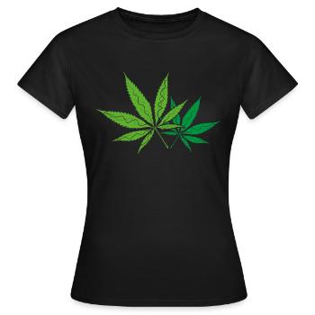 Cannabis - T-shirt Femme - noir - Devant - AI Model Female 172 dark (172cm)