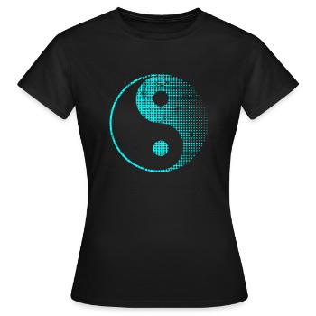 Yin Yang - T-shirt Femme - noir - Devant - AI Model Female 172 dark (172cm)