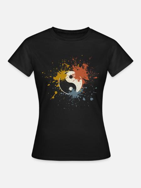 Yin et Yang - T-shirt Femme - noir