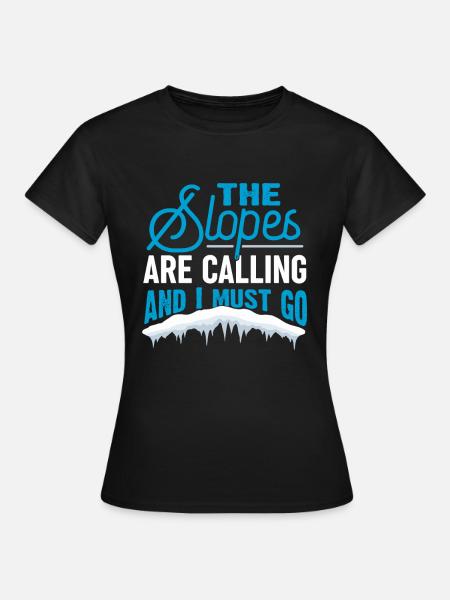 Ski - Frauen T-Shirt - Schwarz
