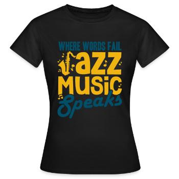 Jazz - Frauen T-Shirt - Schwarz - Vorne - AI Model Female 172 dark (172cm)