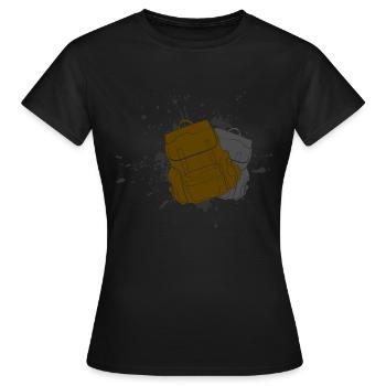 Randonnée sac à dos - T-shirt Femme - noir - Devant - AI Model Female 172 dark (172cm)