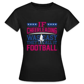 Cheerleader - Frauen T-Shirt - Schwarz - Vorne - AI Model Female 172 dark (172cm)