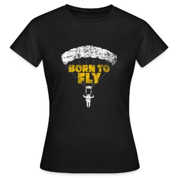 Gleitschirm - Frauen T-Shirt - Schwarz - Vorne - AI Model Female 172 dark (172cm)
