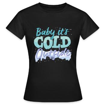 hiver - T-shirt Femme - noir - Devant - AI Model Female 172 dark (172cm)