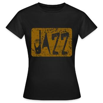jazz - T-shirt Femme - noir - Devant - AI Model Female 172 dark (172cm)