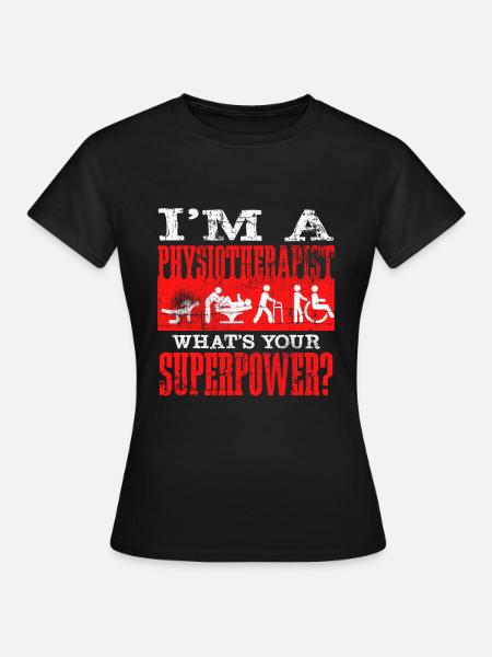fizjoterapeuta - Dame-T-shirt - sort