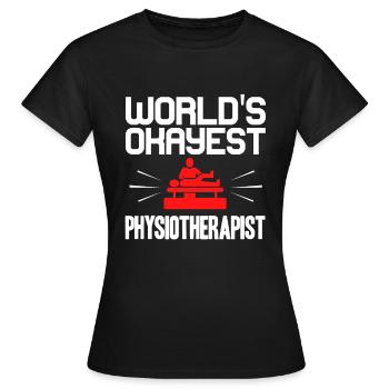 physiothérapeute - T-shirt Femme - noir - Devant - AI Model Female 172 dark (172cm)