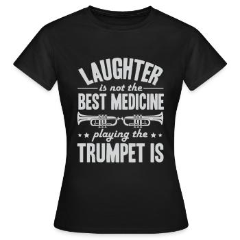 Trompette trompette - T-shirt Femme - noir - Devant - AI Model Female 172 dark (172cm)