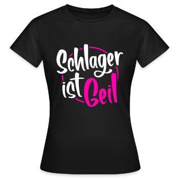 Schlager Musik - Frauen T-Shirt - Schwarz - Vorne - AI Model Female 172 dark (172cm)