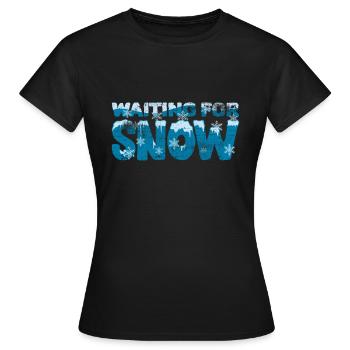 Schnee Wintersport - Frauen T-Shirt - Schwarz - Vorne - AI Model Female 172 dark (172cm)