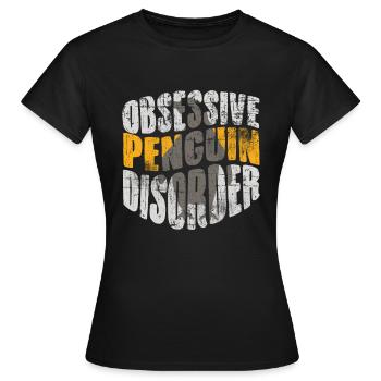 manchot - T-shirt Femme - noir - Devant - AI Model Female 172 dark (172cm)