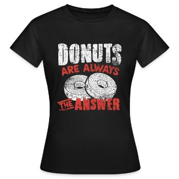 Donut - Frauen T-Shirt - Schwarz - Vorne - AI Model Female 172 dark (172cm)