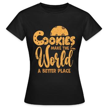 Cookie - Frauen T-Shirt - Schwarz - Vorne - AI Model Female 172 dark (172cm)