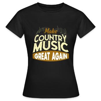 Musique country - T-shirt Femme - noir - Devant - AI Model Female 172 dark (172cm)
