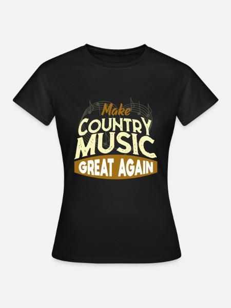Country Musik - Frauen T-Shirt - Schwarz