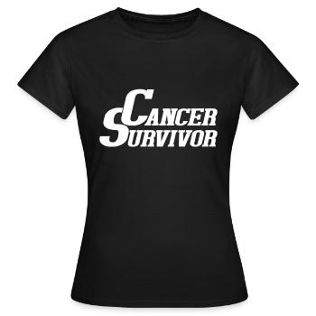 Survivante du cancer - T-shirt Femme - noir - Devant - AI Model Female 172 dark (172cm)