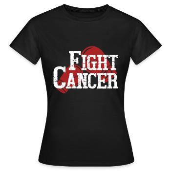 Fight cancer - Women's T-Shirt - black - Front - AI Model Female 172 dark (172cm)
