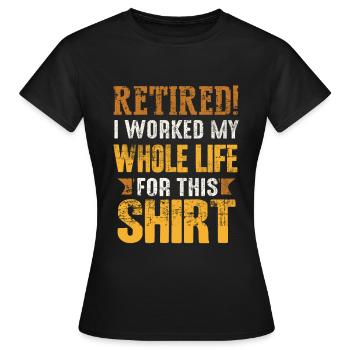 pension - Women's T-Shirt - black - Front - AI Model Female 172 dark (172cm)