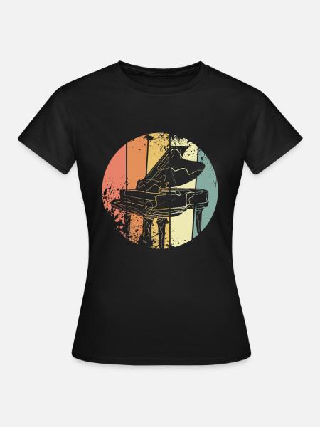 Klavier - Frauen T-Shirt - Schwarz