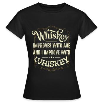 whisky - T-shirt Femme - noir - Devant - AI Model Female 172 dark (172cm)