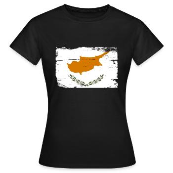 Chypre - T-shirt Femme - noir - Devant - AI Model Female 172 dark (172cm)