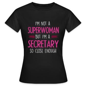 secrétaire - T-shirt Femme - noir - Devant - AI Model Female 172 dark (172cm)