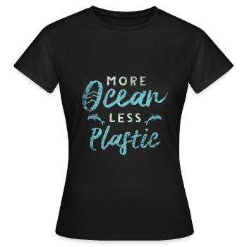 Plastik Umweltverschmutzung - Frauen T-Shirt - Schwarz - Vorne - AI Model Female 172 dark (172cm)