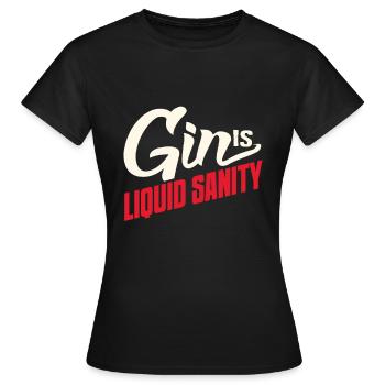 gin - T-shirt Femme - noir - Devant - AI Model Female 172 dark (172cm)