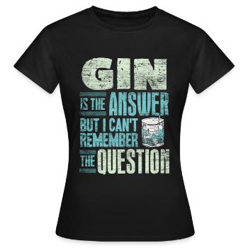 gin - T-shirt Femme - noir - Devant - AI Model Female 172 dark (172cm)