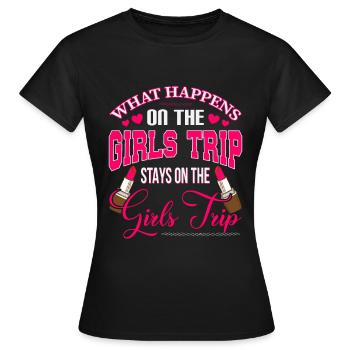GirlsTrip Girls Trip Crew Girls Team Girls Team - T-shirt Femme - noir - Devant - AI Model Female 172 dark (172cm)