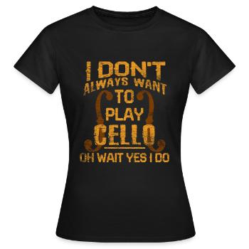 violoncelle - T-shirt Femme - noir - Devant - AI Model Female 172 dark (172cm)