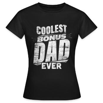 Papa bonus de beau-père - T-shirt Femme - noir - Devant - AI Model Female 172 dark (172cm)