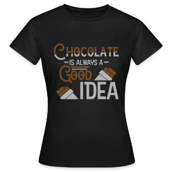 chocolate - Women's T-Shirt - black - Front - AI Model Female 172 dark (172cm)
