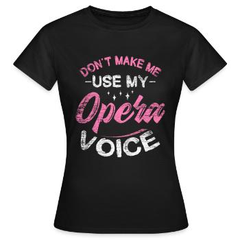 singer - Women's T-Shirt - black - Front - AI Model Female 172 dark (172cm)