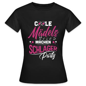 Filles Schlager - T-shirt Femme - noir - Devant - AI Model Female 172 dark (172cm)