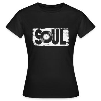 Soul Musique - T-shirt Femme - noir - Devant - AI Model Female 172 dark (172cm)