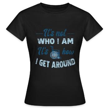 fauteuil roulant - T-shirt Femme - noir - Devant - AI Model Female 172 dark (172cm)
