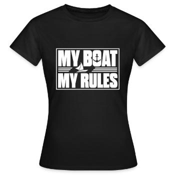 Sailing boat - Women's T-Shirt - black - Front - AI Model Female 172 dark (172cm)
