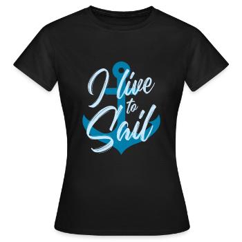navigation à voile - T-shirt Femme - noir - Devant - AI Model Female 172 dark (172cm)