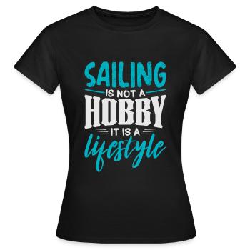 navigation à voile - T-shirt Femme - noir - Devant - AI Model Female 172 dark (172cm)