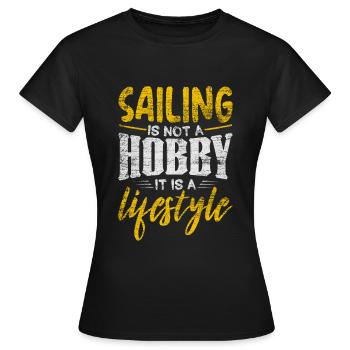 navigation à voile - T-shirt Femme - noir - Devant - AI Model Female 172 dark (172cm)