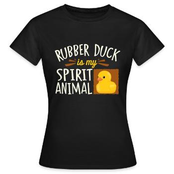 Badeente - Frauen T-Shirt - Schwarz - Vorne - AI Model Female 172 dark (172cm)
