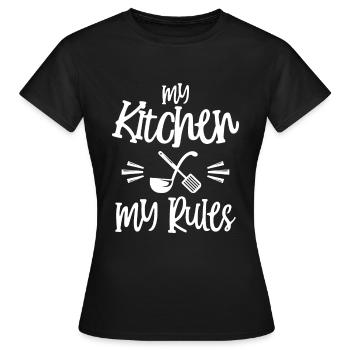 kitchen - Women's T-Shirt - black - Front - AI Model Female 172 dark (172cm)